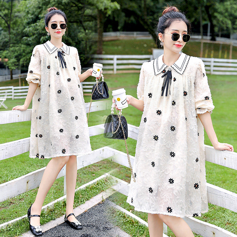 Pregnant women's autumn clothes, fashion models, high-end pregnant women's skirts, long-sleeved autumn maternity clothes, spring and autumn top clothes