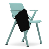Stacked conference chair plastic training chair with table board student writing chair leisure recording chair internet celebrity negotiation chair dining chair