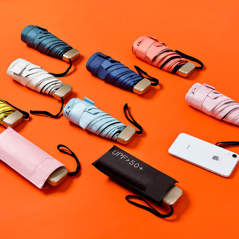 Children's Umbrella Boys Primary School Boys Mini Lightweight Thumb Folding Ultra-light Manual Safety First Grade