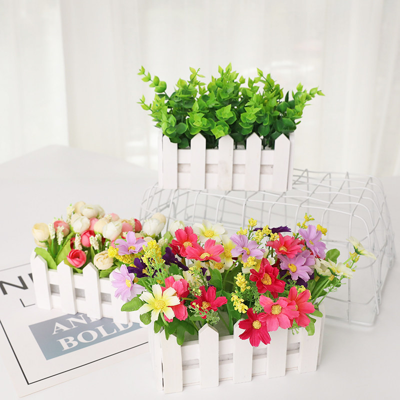 Simulation Yugali Dance Lan fence flower suit floral potted plant ins living-room pendulum with photo shooting of the movie props