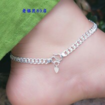 New original handmade 999 pure silver foot chain 999 foot silver fashion minimalist male and female foot chain 100 Distinctive Silver Accessories