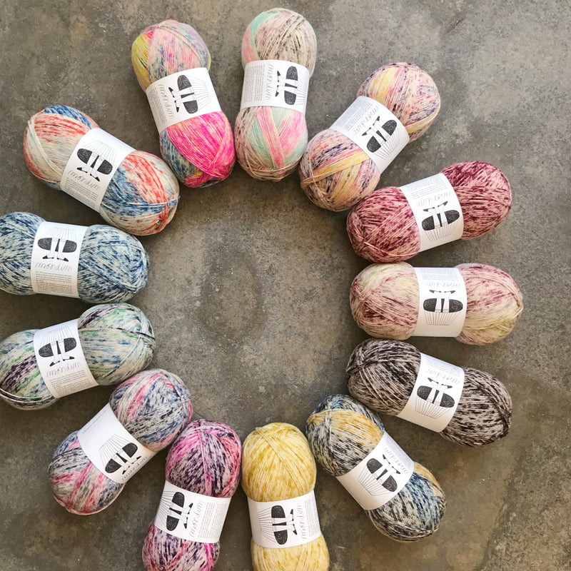 Portuguese Sock Yarn Retrosaria Rosa Pomar Mondim Series Small Yarn Balls