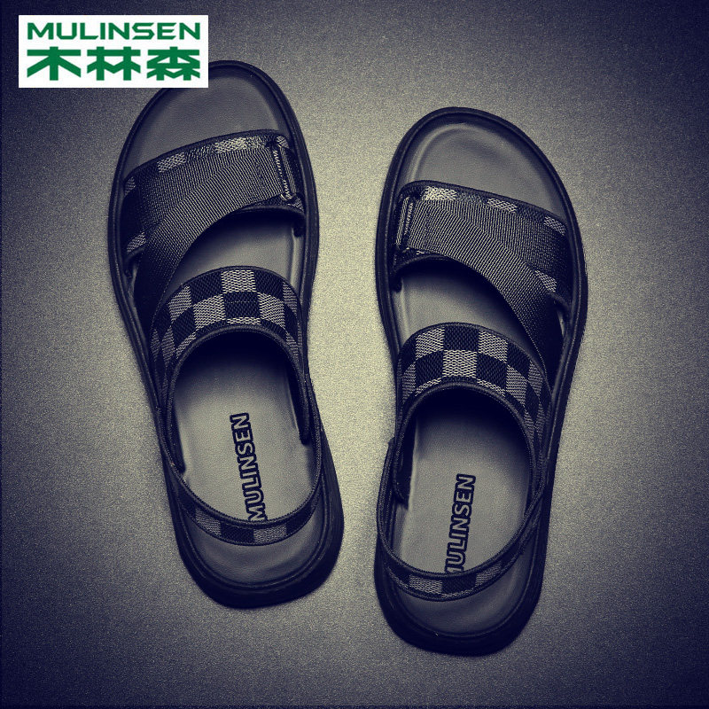 Wood Linson Sandals Sandals Men Outwear Summer Softbottom Sandals Sandals Shoes Man's Deodorant Tide and Handy Driving Beach Shoes