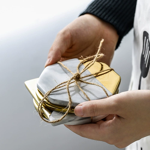 Нордический ветер INS MARBLE BANRUN COSHION Творческая керамическая подушка Объекционирование теплоизоляционная изоляция против прокладки Cork Cushion Tea