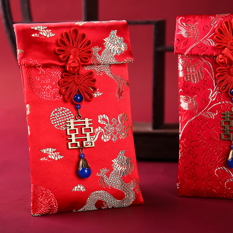 Wedding million yuan red packet change mouth red packet Personality creative big red packet Wedding Chinese style thousand yuan wordless red packet