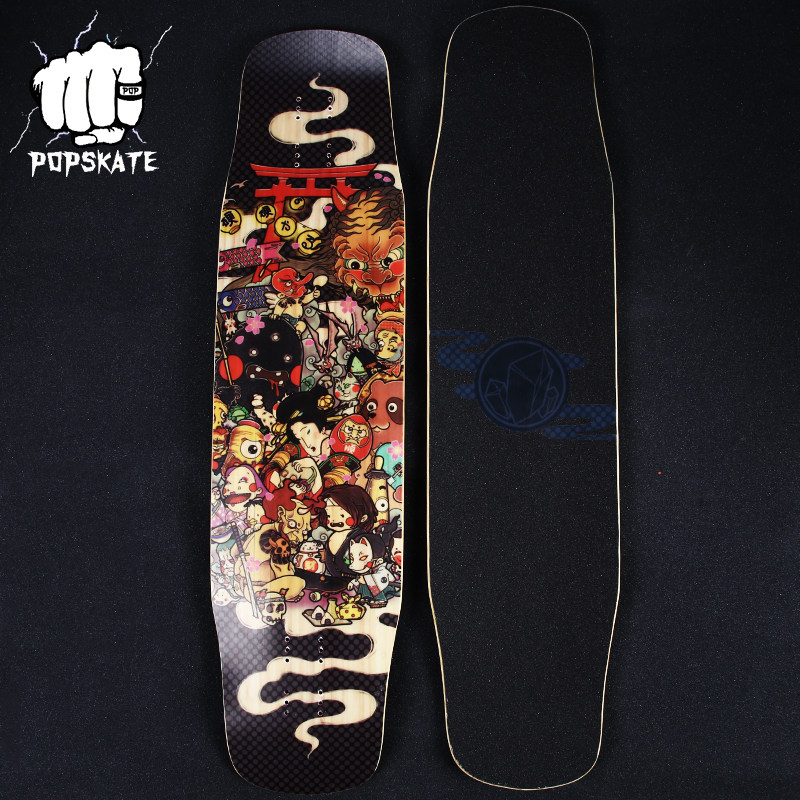 zakka Hundred Ghost Night Walk longboard board surface flat flower all-around board DC walk brush street skateboard longboard (pop longboard)