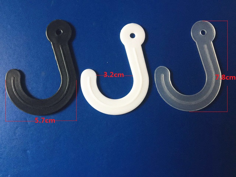 Milky white plastic hook sample hook question mark hook 7 8cm*5 7cm 500 pcs and free rivets
