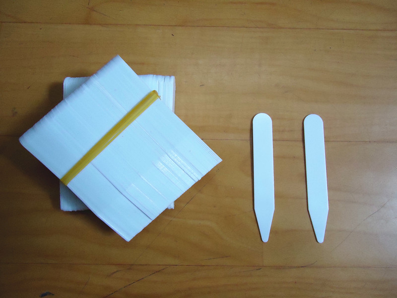 1*5cm thick 50 silk white plastic shirt collar insert shirt collar corner piece shirt collar strip 1000 for sale