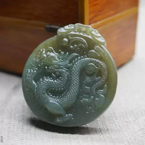 Украшение в форме дракона из нефрита, подвеска подходит для мужчин и женщин, ожерелье