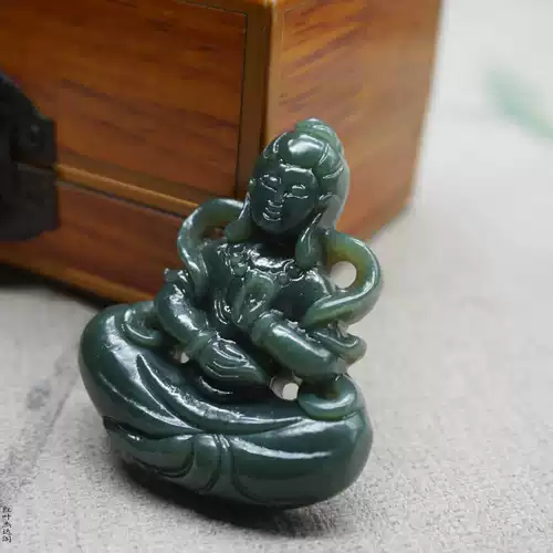 Натуральный чай Тегуаньинь из нефрита, подвеска подходит для мужчин и женщин, двусторонний защитный амулет