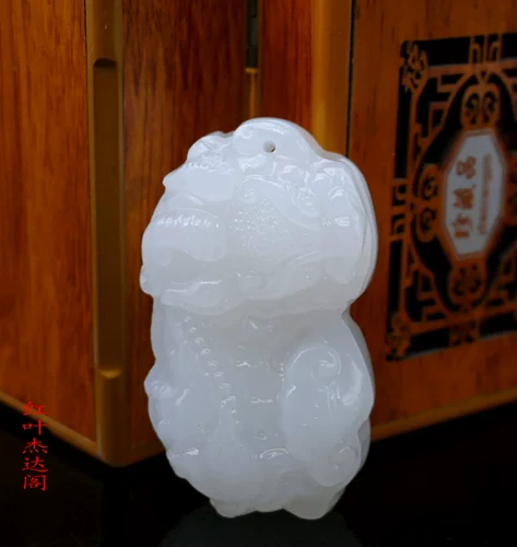 Натуральная трехмерная большая подвеска из нефрита подходит для мужчин и женщин, ручка, украшение в руку