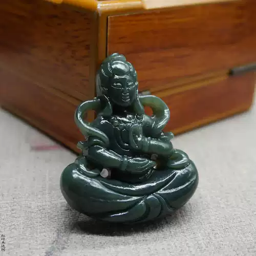 Натуральный чай Тегуаньинь из нефрита, подвеска подходит для мужчин и женщин, двусторонний защитный амулет