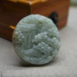 Sansui, природная руда из нефрита, двусторонная подвеска