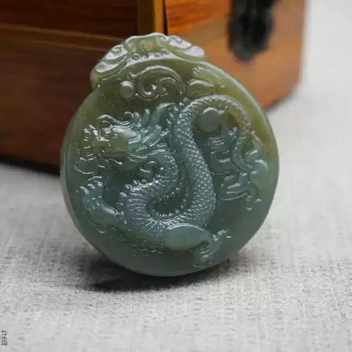 Украшение в форме дракона из нефрита, подвеска подходит для мужчин и женщин, ожерелье