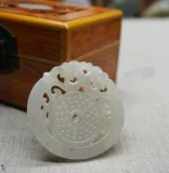 Кольцо из нефрита из провинции Цинхай, защитный амулет, пряжка, подвеска подходит для мужчин и женщин