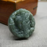 Двусторонная природная руда из нефрита, резная подвеска подходит для мужчин и женщин