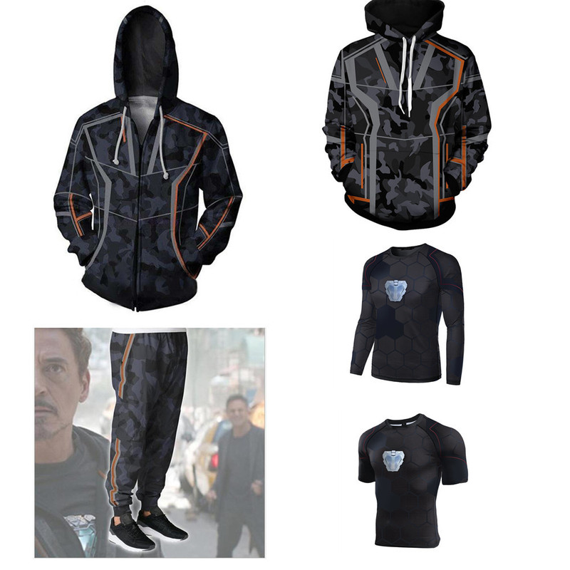 New Product 18 New Models Avengers 3 Iron Man Tony Same Style Jacket Cosplay Zipper Hoodie Jacket