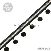 Special price products sold out until dream crystal black pompom light luxury curtain lace