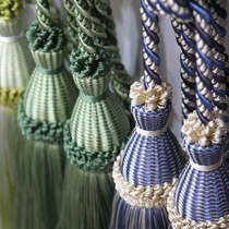 Export high-end simple European curtain spike American Tuscan double-headed large spike curtain buckle tassel