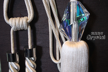 Kristin series light luxury single head tied tassels geometric crystal curtain tie