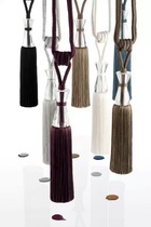 Export to Europe High-end modern light luxury crystal single-headed large ear hanging ball hanging ball between water and cloud curtain buckle tassel