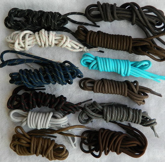 Takuji original TNF outdoor laces men's and women's boots 4MM hiking shoes flower braided round shoe rope 11 colors 130cm