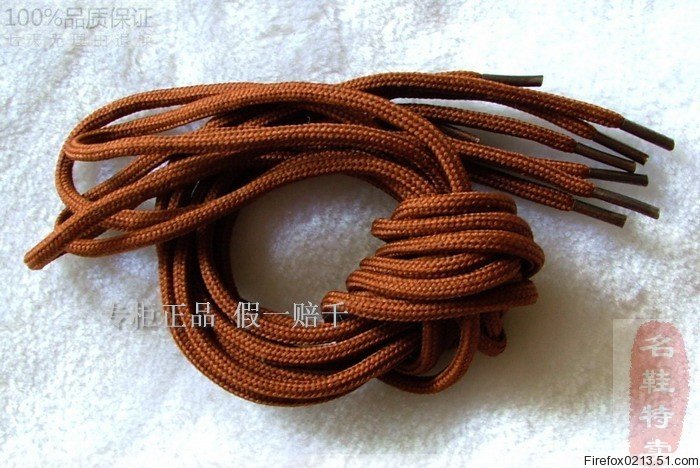 Cực mở rộng N008-16 leo núi ren ngoài trời ren dày đặc dệt nylon tròn với màu nâu đỏ 4 MÉT 85-90 CM dây buộc giày
