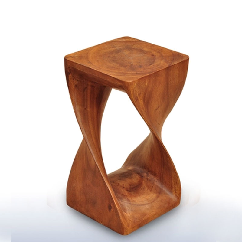 Thailand imported stool solid wood change shoe stool Southeast Asia creative retro square stool wooden flower stand tea stool chair home