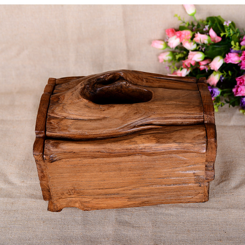 Living household wooden tissue box Thailand imported wooden removable toilet paper box creative living household wooden tissue box solid wood