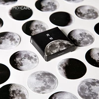Наклейка, круглая маленькая луна, наклейки, принт, планировщик, DIY