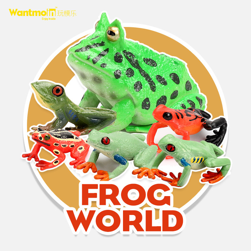 Play with the new model children's simulation animal model posing frog toad tree frog bullfrog model toy