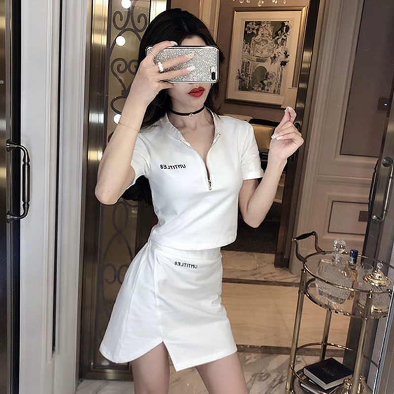 2021 mới tính khí phụ nữ phù hợp với thời trang váy sexy nhỏ phong cách phương tây hai mảnh thời trang mùa hè - váy đầm