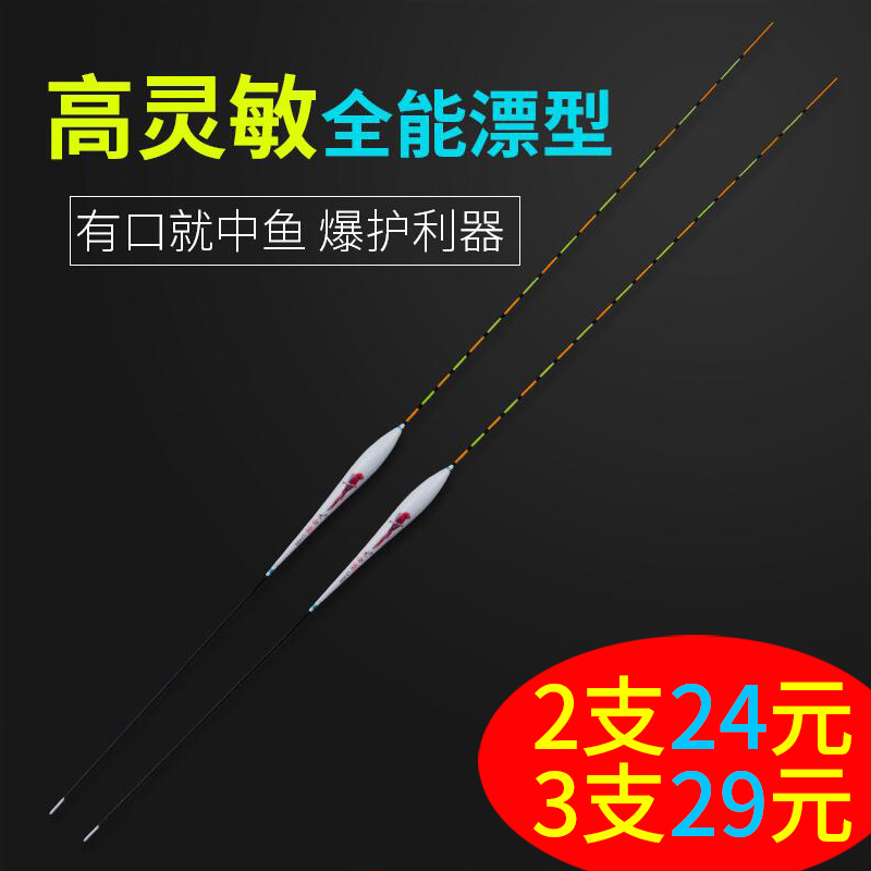 Longzhong fish float high-sensitivity floating crucian carp float bold eye-catching nano-small broken eyes buoyant set full set