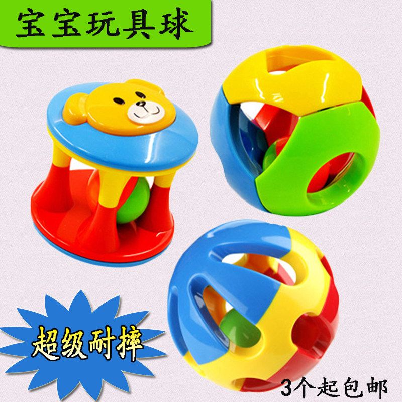 Newborn toy baby hand grip ball 0-1-year-old baby gripping resistant to fall hand rattle and senses ball-like puzzle