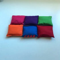 Monochrome solid color canvas sandbag kindergarten school small sandbag game childrens pocket 200g square flat sandbag