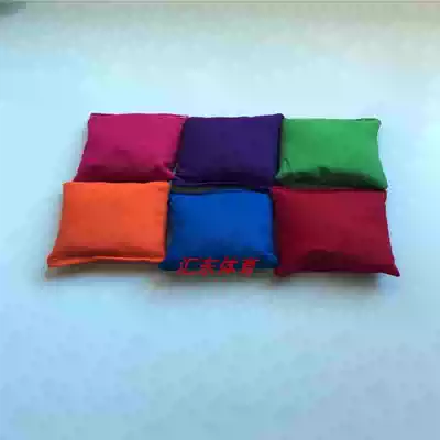 Monochrome solid color canvas sandbag kindergarten school small sandbag game children pocket 200g square flat sandbag