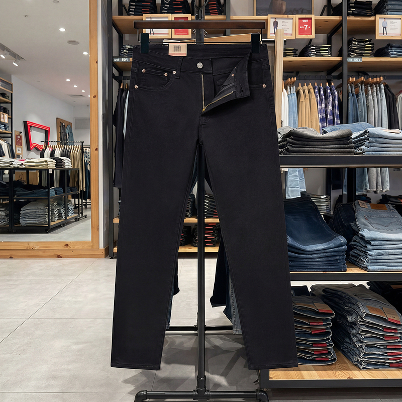 Levis Men's 511 Low Waist Fashion Versatile Slim Fit Stretch Black Jeans 04511-6298 Levis Men's 511 Low Waist Fashion Versatile Slim Fit Stretch Black Jeans 04511-6298