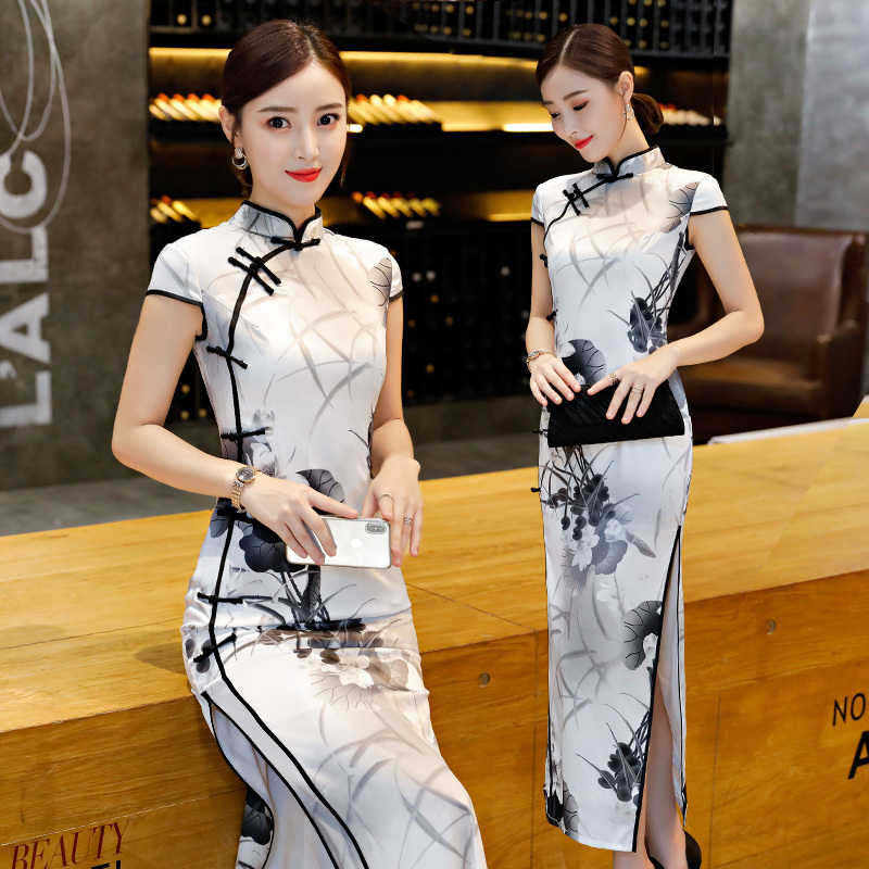 Hangzhou Silk Cheongsam Improved Version Dress 2026 Young Style Long Chinese Style Dignified Summer New Model