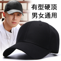 Black hat mens tide Korean baseball cap Big Head around spring and autumn ladies star with Joker casual cap