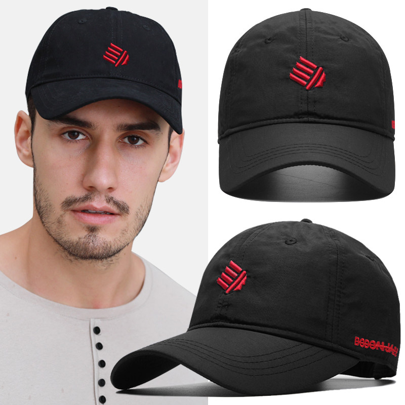 Hat men's summer Korean version of the tide extended brim baseball cap large head circumference quick-drying outdoor sun hat cap large size