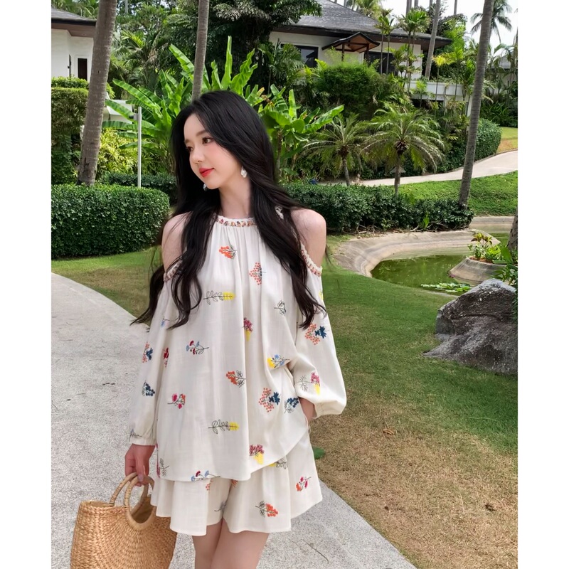 Zwinnie/Zhan Weini【Embroidered Flower Language-Exclusive Series】Lyocell Tencel Linen Suit