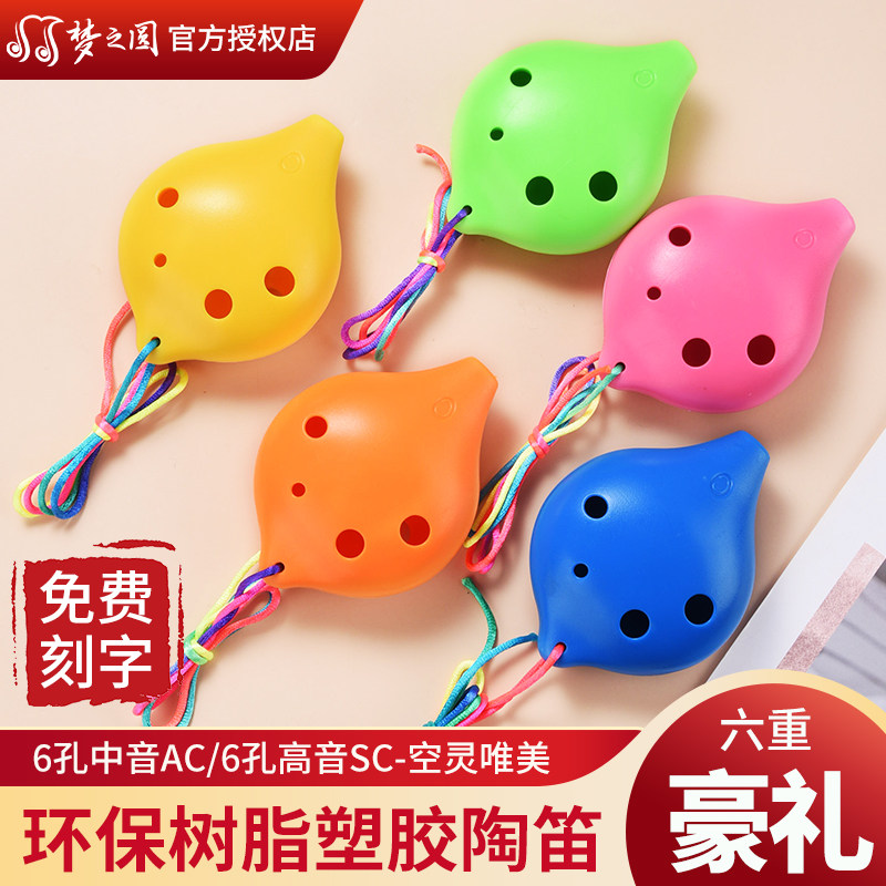 Anti - fall resin 6 hole Circuit acoustic acoustic acoustic tuning instrument for beginners students and children entering the instrument