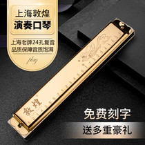 Import sound spring Shanghai Dunhuang 24 Kong Cometone C Harmonica Accent senior adult professional playing class instrument