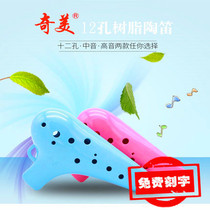 Chimei Ocarina 12 holes in C tone plastic Carina beginner resin twelve holes AC treble SC plastic students