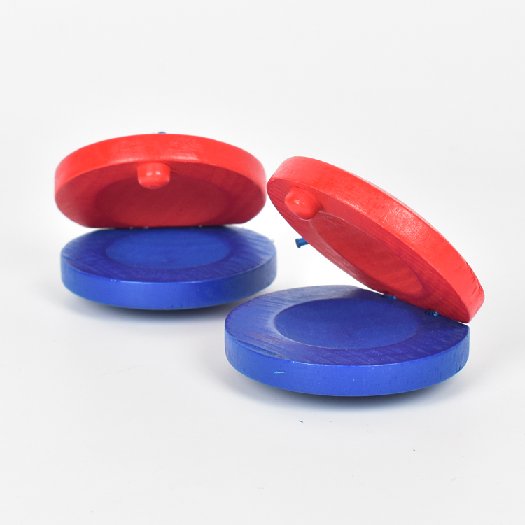 Castanets mẫu giáo nhựa đúc Orff âm nhạc giáo dục sớm đồ chơi trẻ em bộ gõ tròn ban nhảy nhỏ allegro bộ nhạc cụ cho bé