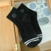 Mùa xuân và mùa thu cotton thấm mồ hôi phiên bản Hàn Quốc của gió đại học Nhật Bản thương hiệu thủy triều đỏ mặt cười vớ nam trong vớ vớ ống - Vớ nam Vớ nam