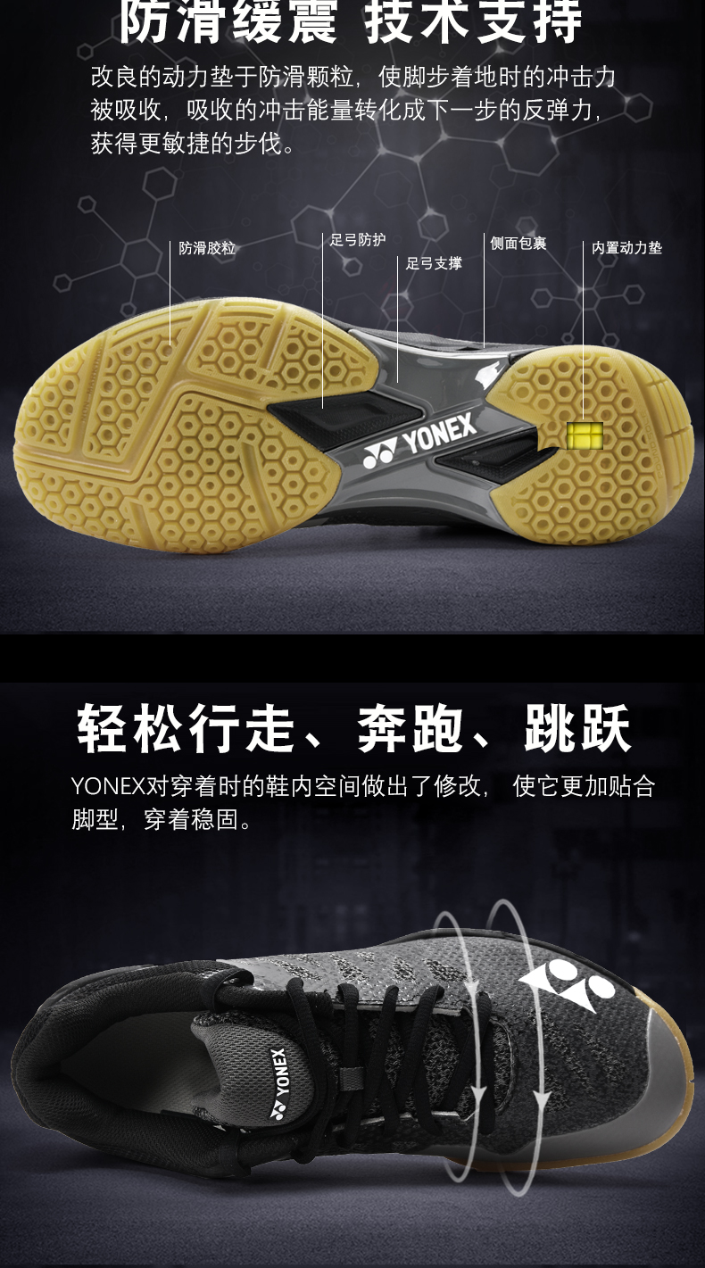 Giày cầu lông YONEX / Yonex Giày thể thao chuyên nghiệp dành cho nam và nữ Giày chống trượt chống trượt A3REX giày the thao nam giá rẻ
