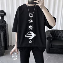 2020 new summer men short sleeve T-shirt male tide sign trend handsome pure cotton loose ins port wind half sleeves clothes