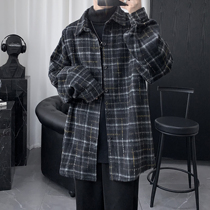 2021 Spring Fall New Plaid Long Sleeve Shirt Male Casual Yuppie Handsome Shirt Male Outfits Clothing Korean Version Trend