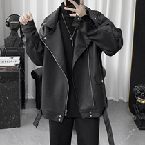 2022 Spring new yuppies Locomotive Leather Clothing Men Trends 100 Hitch Design Sensation Small Crowdjacket Jacket Man Spring Fall